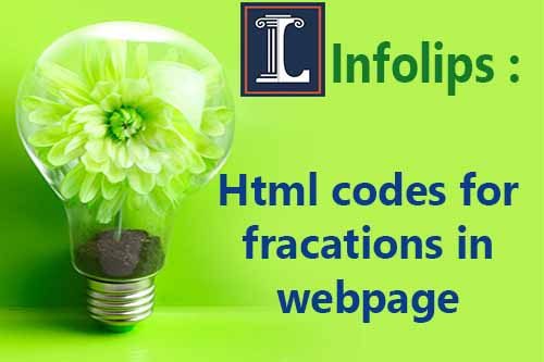 how to write fraction in html